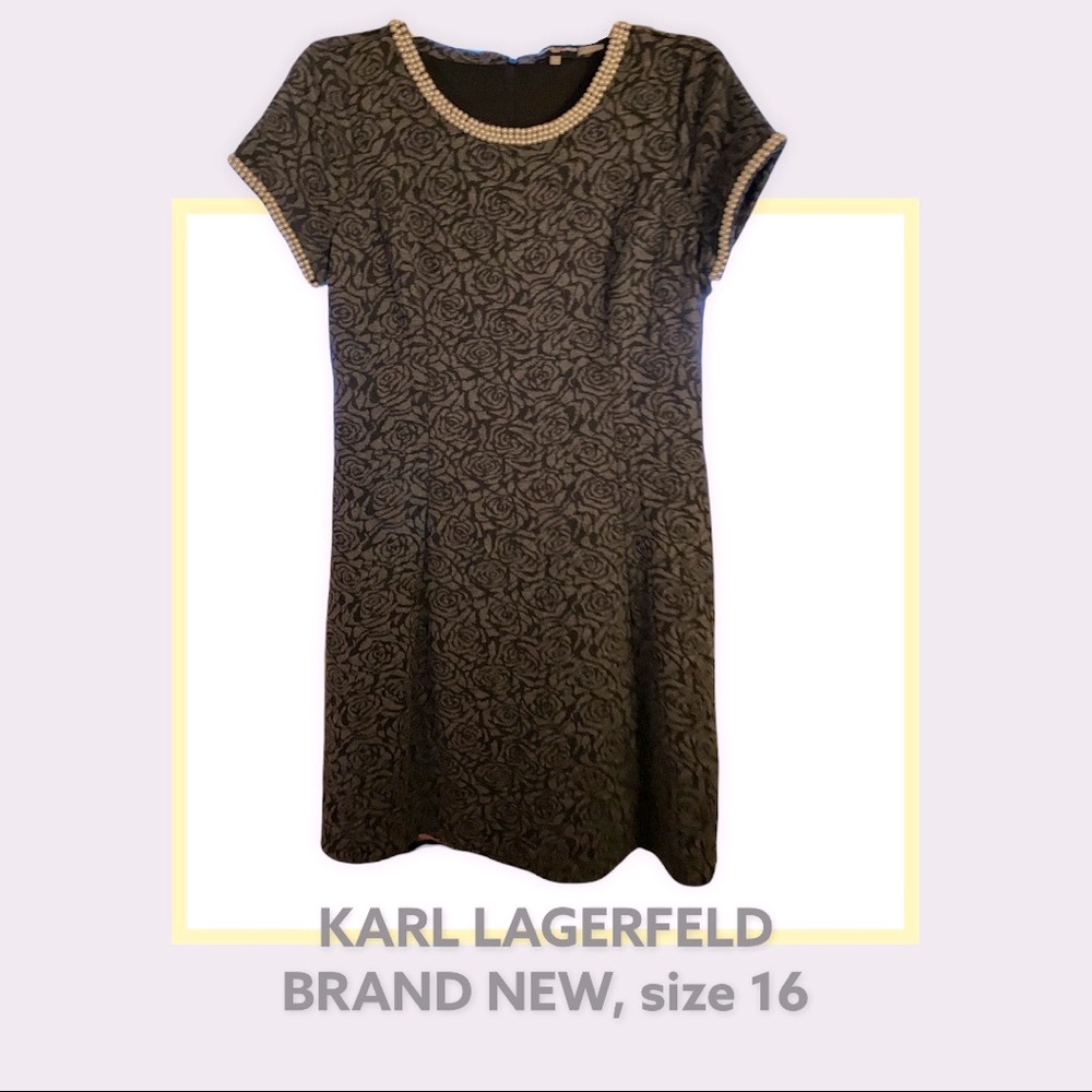 Karl Lagerfeld dress, size 16; classy LBD alternative